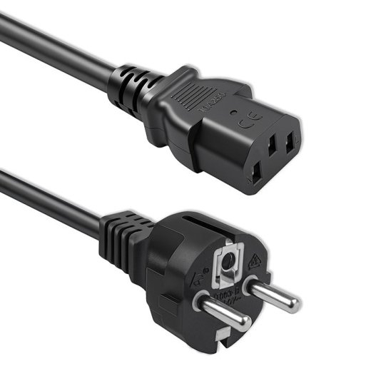 Power cable SCHUKO CEE IEC C13 3x0.75mm2 1.5m
