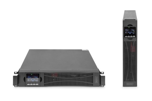 DIGITUS OnLine UPS, rack/tower, 3000VA, 3000W, LCD, 8 x C13, 1 x C19, RS-232, USB, SNMP card (optional), relay card (optional) Digitus OnLine UPS D...