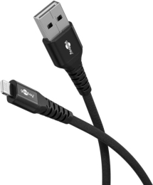 Goobay Lightning USB-A Supersoft Textile Cable with Metal Plugs 74504