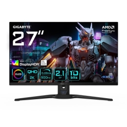 GIGABYTE AORUS FO27Q5P OLED QHD Gaming Monitor - 2560 x 1440, 500Hz, 0.03ms, KVM, 300 cd/m², FreeSync Premium Pro, DisplayHDR True Black 500, Displ...