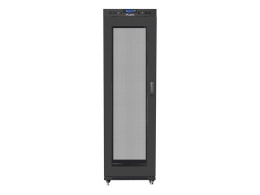 Installation cabinet rack 19 42U 600x800 black, perforated lcd door (flat pack)