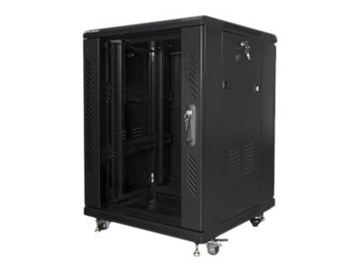 Lanberg Rack cabinet 19" free-standing 15U/600x600 (flat pack) FF01-6615-12B Black