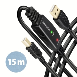 AXAGON USB repeater cable, 15m ADR-215B USB Type A - USB Type B