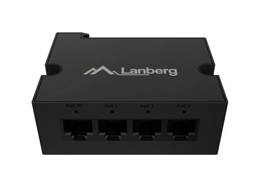 Lanberg Switch Din-Ge4-Bt-90w 1xIn 3xOut 1GB PoE Extender Gigabit Ethernet Din Rail Bt 90W