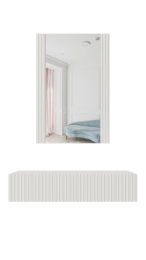 Dressing table with mirror PAFOS 80x41.6x100 white matte