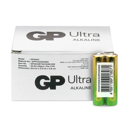 GP Battery ALKALINE BATTERIES LR03 /AAA GP ULTRA 40PCS.