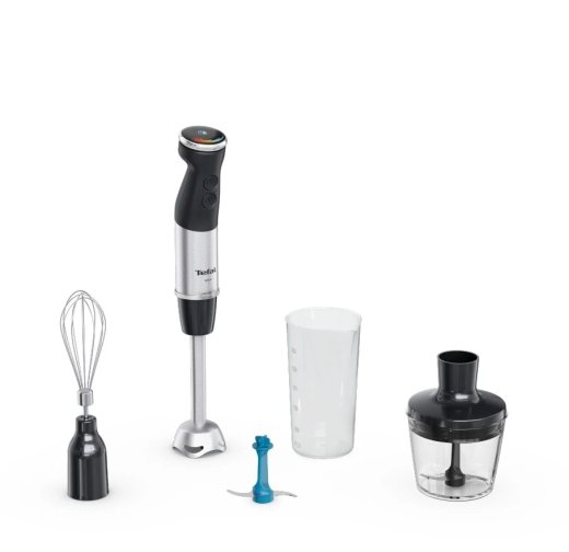 TEFAL HB67E830 Quickchef+ Hand Blender 1000 W Number of speeds 20 Turbo mode Ice crushing Black/Stainless Steel