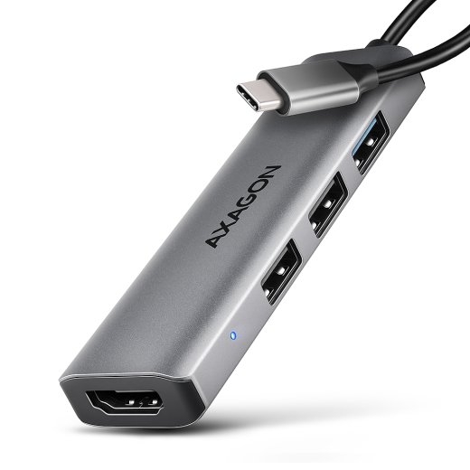 AXAGON USB-C 5Gbps STARTER 4in1 Hub HMC-H3A