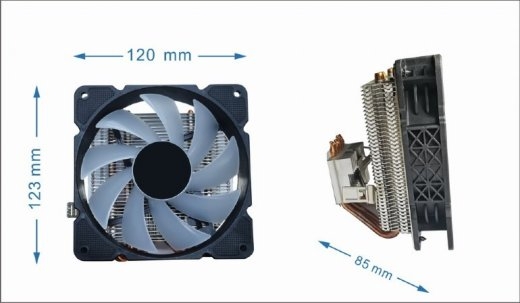 Huracan 12cm 100W 4-pin multicolor LED