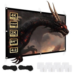 Maclean projection screen, 84", 175x131cm, 25mm 4:3 border, tension hooks, MC-166