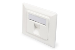 Digitus Wallplate for Keystone Modules, German type, middle plate 50x50 mm, frame 80x80 mm DN-93811