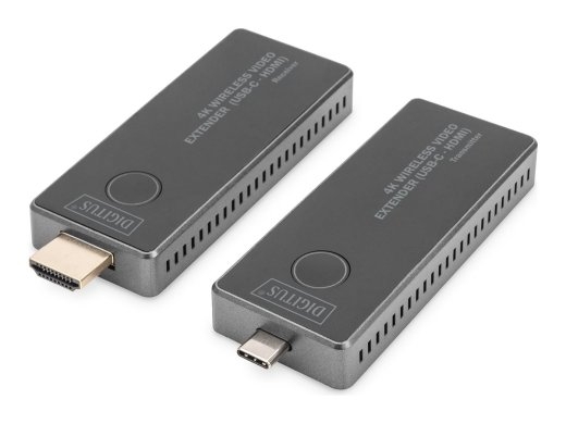 Digitus 4K Wireless Video Extender, 30 m (USB-C - HDMI) DS-55324 Black/Silver