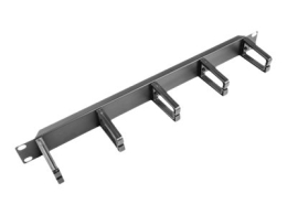 Lanberg 19" cable management panel with 5 plastic holders 1U type B AK-1202-B Black