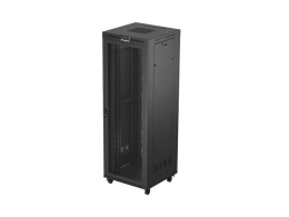 Lanberg Standing rack cabinet 19 inch 47U 800x800 perforated door LCD black (Flat pack)