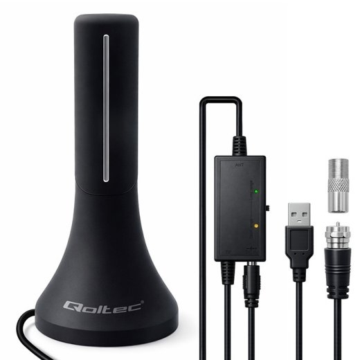 Qoltec DVB T T2 antenna 4K signal amplifier 32dBi