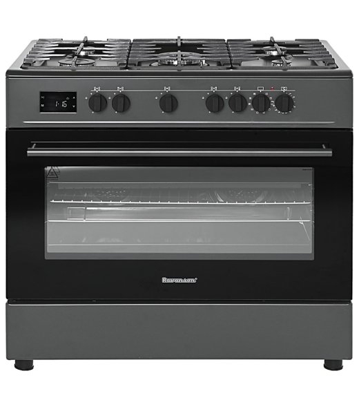 Ravanson KWGE-K90 Cheff Modern Black gas and electric cooker (black)