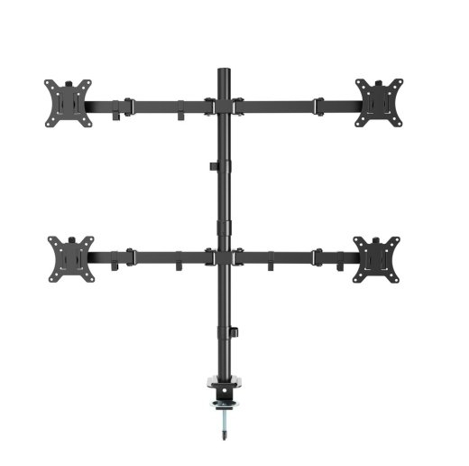 Gembird MA-D4-01 Adjustable desk 4-display mounting arm (rotate, tilt, swivel), 13”-32”, up to 10kg per screen