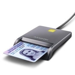 CARD READER FLAT SMARTCARD/ID/USB2.0 1.3M CRE-SM3T AXAGON