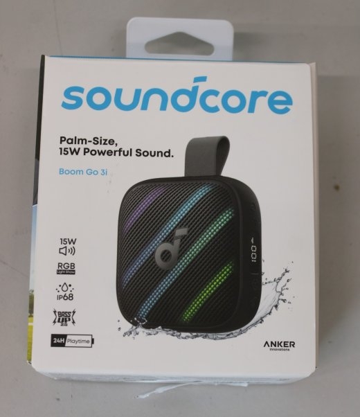 SALE OUT. Anker Soundcore Boom Go 3i Portable Bluetooth Speaker, Black Anker Soundcore Speaker Boom Go 3i Warranty 24 month(s) 15 W Waterproof Blue...