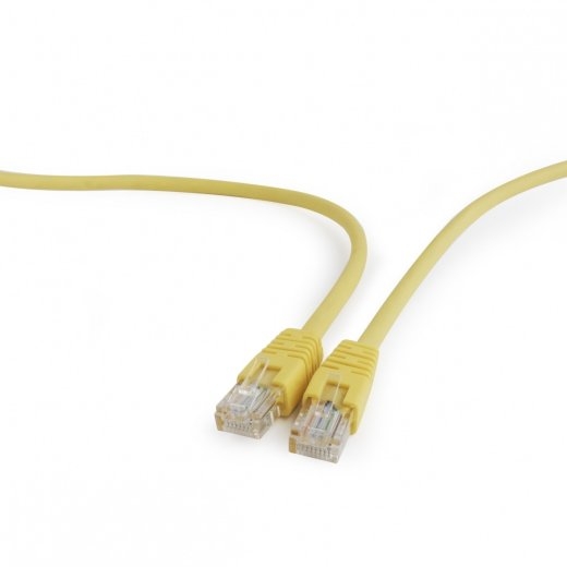 Patch cord cat.5e molded strain relief 50u" 1m yellow