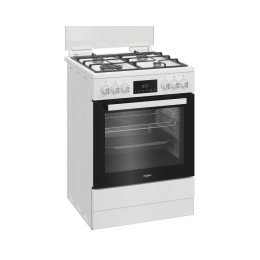 Whirlpool Cooker W6G8LMSWW Hob type Gas Oven type Electric White Width 60 cm Depth 60 cm 72 L