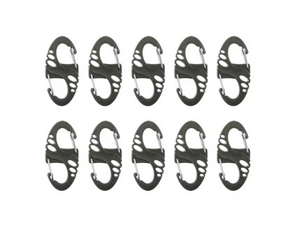 Mil-Tec S-Hook snap hook set - Green