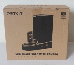 SALE OUT. Petkit P571 (D4H) YumShare Solo Feeder with camera PETKIT Feeder with Camera P571 YumShare Solo Capacity 3 L White USED, SCRATCHED ON BOW...