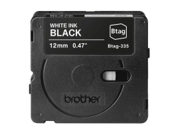 Brother BTAG-335 White on Black Btag