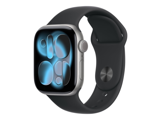 Apple Watch Series 11 GPS + Cellular 42mm Space Grey Aluminium Case with Black Sport Band - M/L Apple