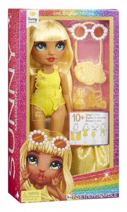 Doll Rainbow High Swim Style Sunny Yellow