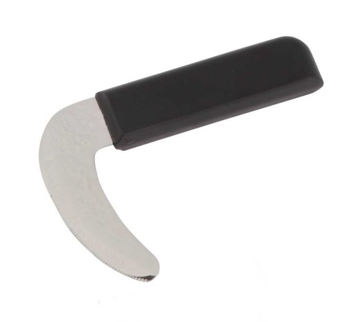 Knife with ergonomic curved handle