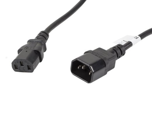 Extension power cable IEC 320 C13 - C14 VDE 5M black