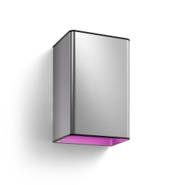 Philips Hue WCA Resonate Outdoor Wall Lantern, Inox 8 W 2000-6500 Hue White Colour Ambiance