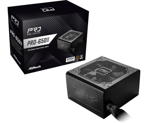 Asrock PRO-650B power supply unit 650 W 24-pin ATX ATX Black