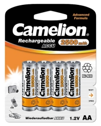 Camelion AA/HR6 2500 mAh Rechargeable Batteries Ni-MH 4 pc(s)