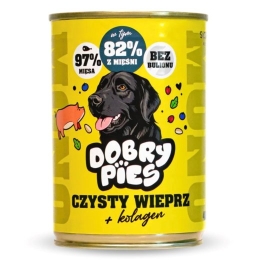 DOBRY PIES Mono Pure Pork + Collagen – wet dog food – 400g
