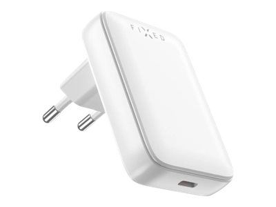 FIXED Slim USB-C Travel Charger, GaN, PD support, 30W, White Fixed