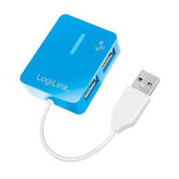 HUB USB 2.0 4-port Smile - blue