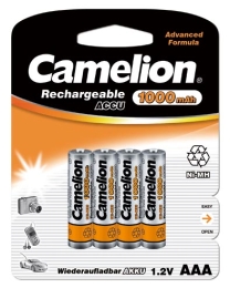 Camelion AAA/HR03 1000 mAh Rechargeable Batteries Ni-MH 4 pc(s)