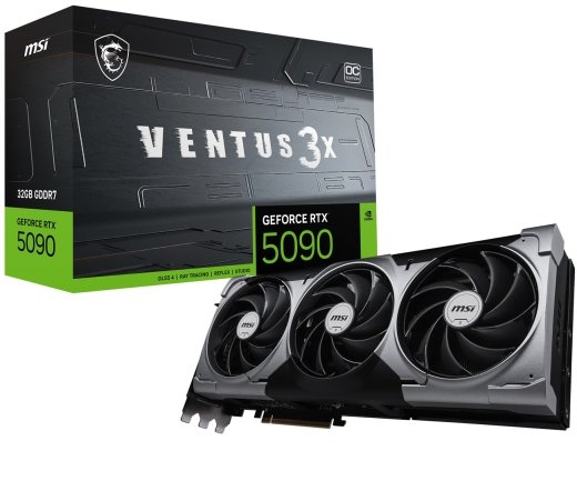 MSI VENTUS GEFORCE RTX 5090 32G 3X OC graphics card NVIDIA 32 GDDR7