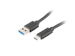 Lanberg USB Type-C to USB Type-A 3.1 Cable, 1.8 m CA-USBO-31CU-0018-BK USB Type-C to USB Type-A