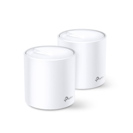 TP-LINK AX3000 Whole Home Mesh Wi-Fi 6 System Deco X60 (2-pack) 802.11ax 2402+574 Mbit/s 10/100/1000 Mbit/s Ethernet LAN (RJ-45) ports 2 Mesh Suppo...