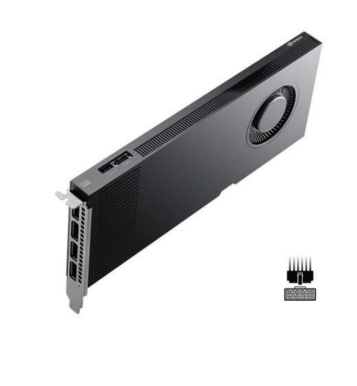 PNY RTX PRO 4000 Blackwell, 24 GDDR7 ECC 192-bit, 140W, PCI Express 5.0 x16, 4 x Display Port 2.1, ATX bracket, 1x CEM5 16-pin power supply cable,...