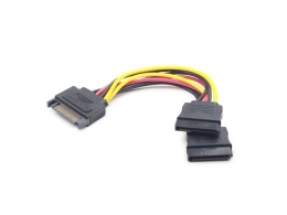 Cable SATA (M)-> 2x SATA (F) 15cm