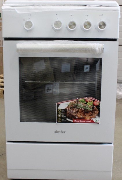 SALE OUT. Simfer 4401SGRBB.1 Cooker, Gas hob, Gas oven, Width 50 cm, Mechanical control, White Simfer Cooker 4401SGRBB.1 Hob type Gas Oven type Gas...