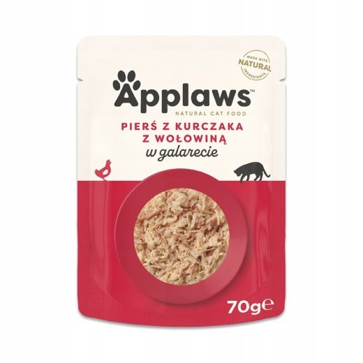 APPLAWS Chicken Breast with Beef in Jelly - wet cat food - 70g