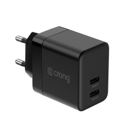 Crong Mains charger 2xUSB-C 35W PD 3.0 z PPS black