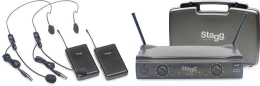Stagg SUW 50 HH FH UHF true diversity wireless headset system with 2 channels Black