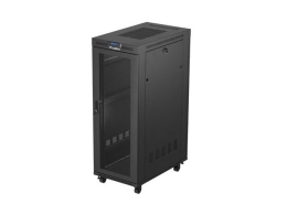 Lanberg Standing rack cabinet 19 inch 32U 600x1000 perforated door LCD black (Flat pack)