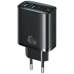 Usams Charger 40W T70 2xUSB-A 2xUSB-C black
